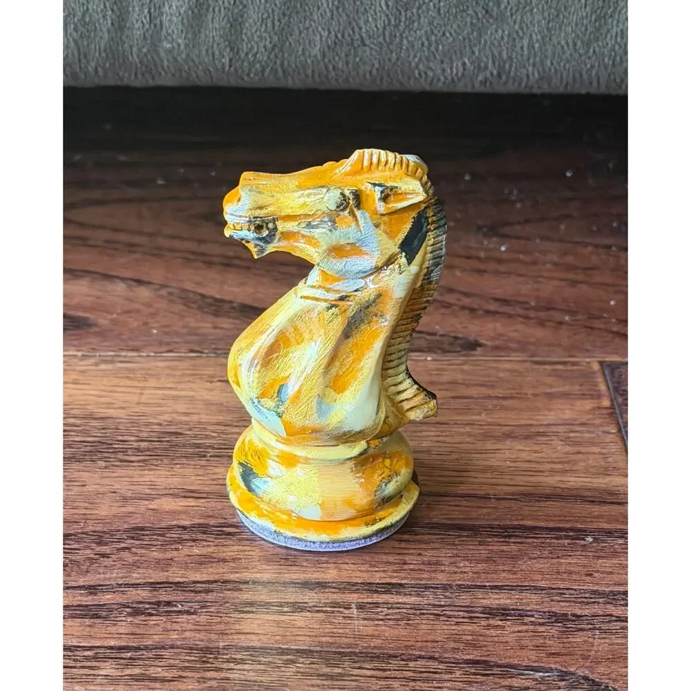 $1795 Purling London x Olivia Pilling Gold Knight Chess Art 15cm + Mini Rare Set